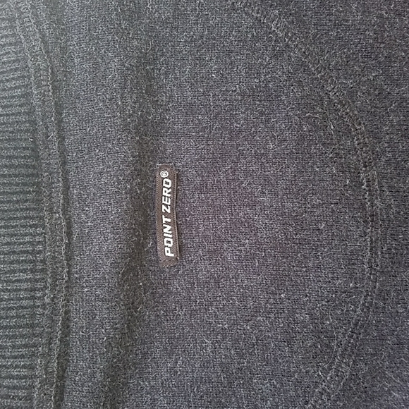 Point Zero Black Label  Button Crew Neck Sweater - Picture 4 of 8